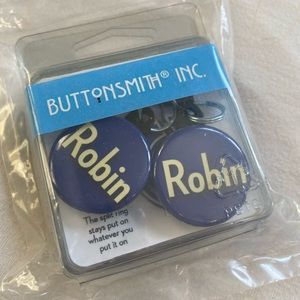 Robin Name Keychain Buttons